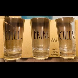 NWT Rae Dunn Highball/whatever glasses.